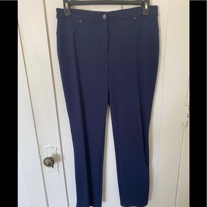 Chico's Slim Leg Ponte Pant in Navy - Size 1 - NWT